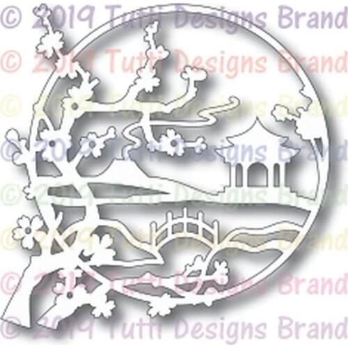 Asian Landscape 2021 Metal Cutting Dies for DIY Scrapbooking and Card Making Decor Embossing Craft No Stamp