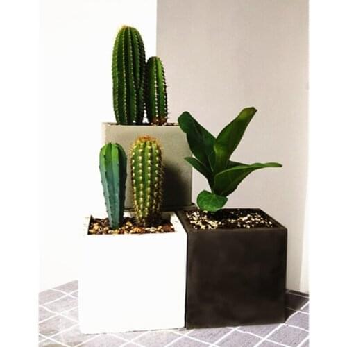 Large 12cm Square Concrete Flower Pot Silicone Mold Succulent Planter Silicone Mold Homemade Succulent Plant Pot Molds T84A