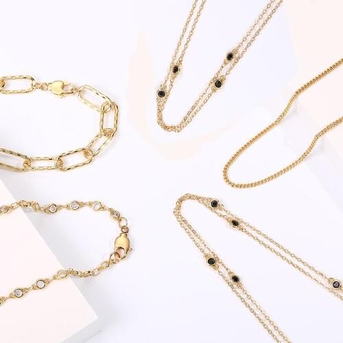 Gold Chains Necklace for Women Metal Long Chain Necklace Butterfly Pendant Neck Chain Choker Party Hiphop Punk Gift Copper