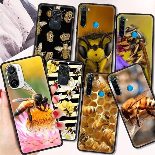 Animal Bees Shockproof Soft Cover for Redmi Note 7 8 8T 9 9S 10 Pro Luxury Case 7 7A 8 8A 9A 9C TPU Phone Case Shell