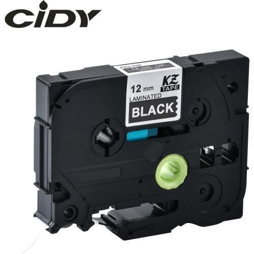 CIDY 1PCS compatible TZe-335 TZE 335 TZE335 TZ 335 tz335 White on Black laminated label tape for label printer brother P-TOUCH