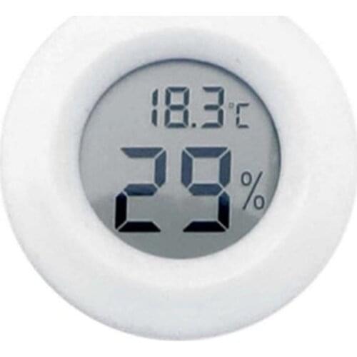 Digital LCD Display Temperature Humidity Monitor Pet Thermometer Hygrometer Round
