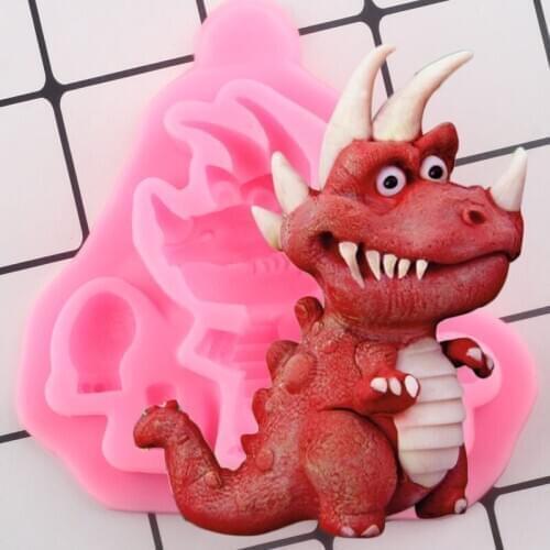 Dinosaur Cupcake Topper Fondant Mould Party Cake Border Silicone Mold Cake Decorating Tools DIY Candy Resin Clay Chocolate Molds