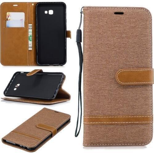 For Samsung Galaxy J4 Plus Leather Flip Wallet Case For Samsung Galaxy J4 Plus Case Denim Stand Magnetic Holder 9 Colors Phone