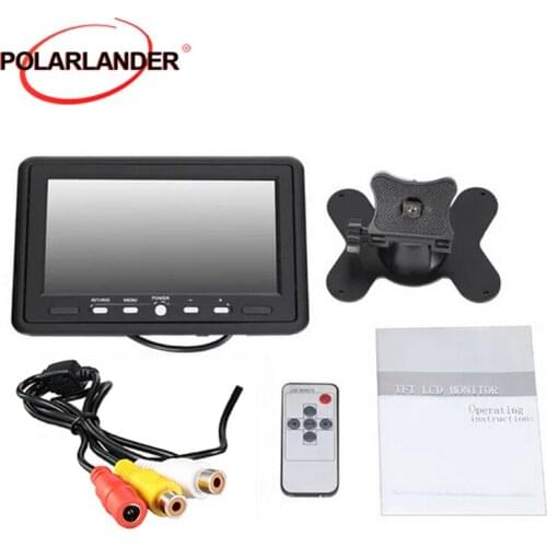 For Rear View Camera Parking digital 7 inch Color TFT LCD with 2 Channels Video small display for Camera Car mirror Monitor