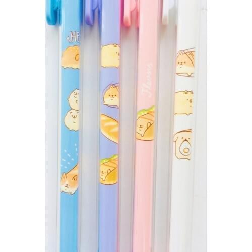 3X Cute Dango Family Bread Cat Bread Dog Mechanical Pencils School Office Supply Student Stationery Press Automatic Pencil