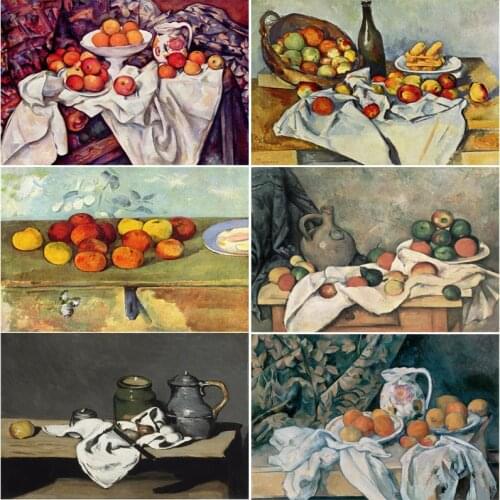 Famous French Impressionist Painting “Apples and Oranges” 5D DIY Diamond Painting Embroidery Mosaic Home Decor