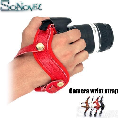 Leather Camera Hand Grip Wrist Strap for Olympus Canon Sony Pentax Fujifilm Nikon Z7 Z6 D850 D810 D7500 D750 D500 D4 D5 Camera