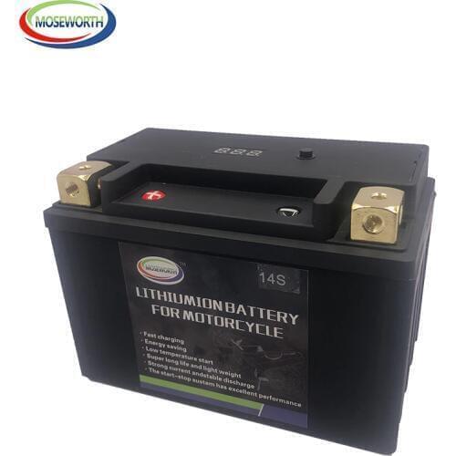 14S lithium-ion Motorcycle LiFePO4 Battery 12V Battery 450CCA 14AH Size-150*87*110mm Jump Starter with BMS Voltage Protection