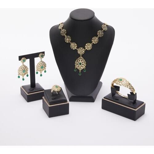 Morocco hot selling accessories wedding jewelry set for women fashion jewelry set copper high quality jewelry set