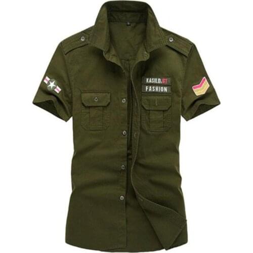 Air Force Embroidered Short-sleeve Mens T-shirt Mens Fashion Clothing Army Fan Military Mens Shirts Short Sleeve