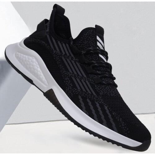 Mens Outdoor Casual Shoes for Men Lace-Up Air Mesh Shoes Wear-resistant Comfortable Breathable Walking Sneakers 2020 Autumn