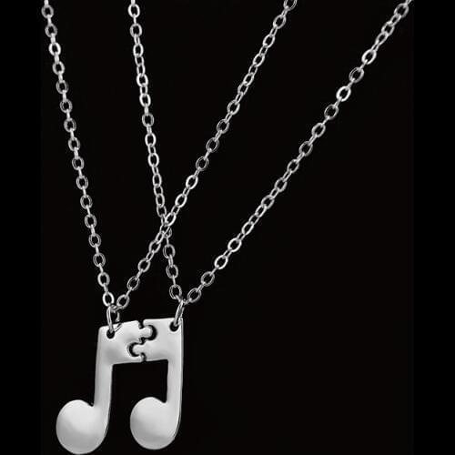 New European and American Musical Logo Pendant Short Music Necklace Couple Necklaces Wholesale Dropshipping