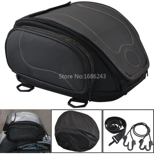New Motorcycle Back Seat Bags Waterproof PU Leather Tail Bag Multifunction Motorcycle High Capacity Motorcycle Rider Backpack