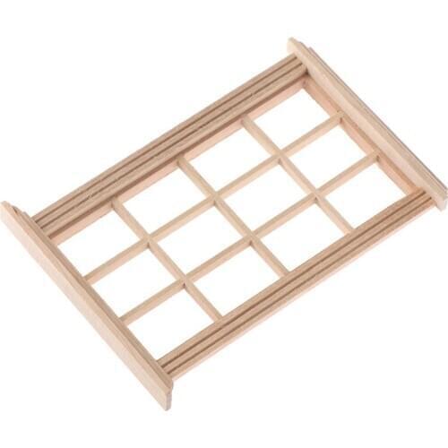 New 1:12 Dollhouse Wooden Window Frame Miniature Doll Houses