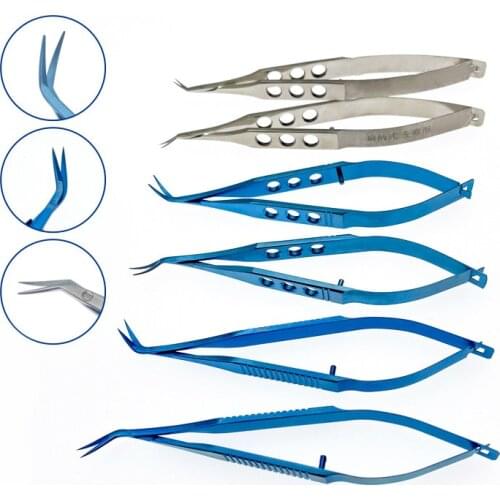 Ophthalmic Titanium Castroviejo Corneal Scissors Left/Right Ophthalmic Surgical Instrument