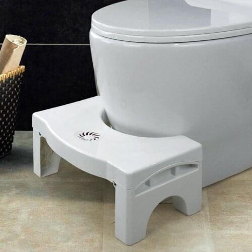 Squatting Toilet Stool Non-Slip Pad Bathroom Helper Assistant Foot seat Relieves Constipation Piles U-Shaped 400*220*180mm