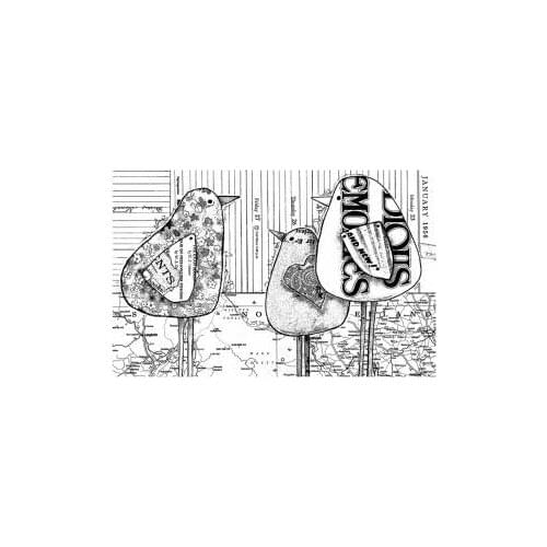 Bird / background / Clear Silicone Stamp/Seal for DIY scrapbooking/photo album Decorative clear stamp M1429