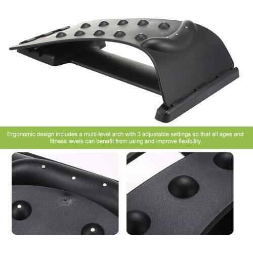 Back stretcher Neck Traction Massager Back Stretcher with Accupressure Points Adjustable Lumbar Support Device