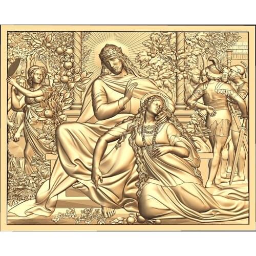 Religion 3d STL Model for CNC Router 3D Printer Artcam Aspire Bas Relief