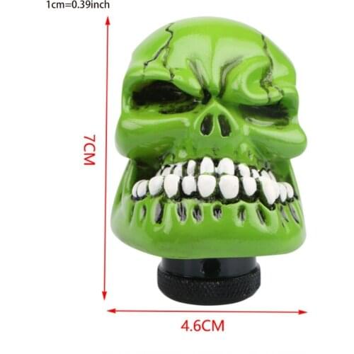 Universal Style Car Gear Shift Knob Auto Car Modified Skull Head Gear Shift Head Shifter Knobs Manual Gear Knob Fashion G5AD