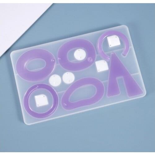 DIY crystal drop mold Earring Pendant pendant self made jewelry whole plate mirror silicone mold