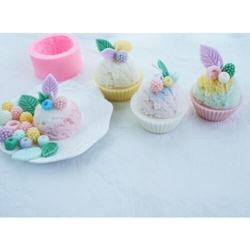 Ice Cream Ball Candle Silicone Mold DIY Aroma Gypsum Plaster Silicone Mould Handmade Soap Candle Molds