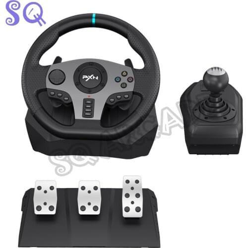 Sim Racing PXN-V9 steering wheel brake throttle manual shift drift kit for PS4 270 degrees racing game Vibration simulation