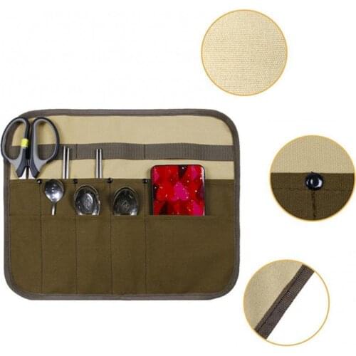 Practical Rectangle Outdoor Camping Hiking Picnic Bag Portable Food Storage Cookware Holder Hanging Folding Large Capacity Tabl