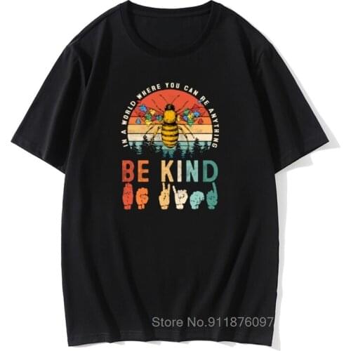 In A World Where You Can Be Anything Be Kind Bee Autism Men Tops T Shirt Men Autismo Autistic Awareness Unisex Tshirt