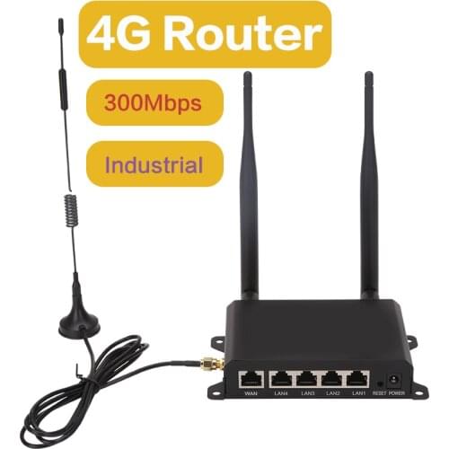 Wi Fi Router 4g Sim Card Slot 4g LTe Modem Wireless Wifi Router 4G CPE wi-fi Hostpot Industrial 300Mbps 1Wan 1Lan 2 Antennas Vpn