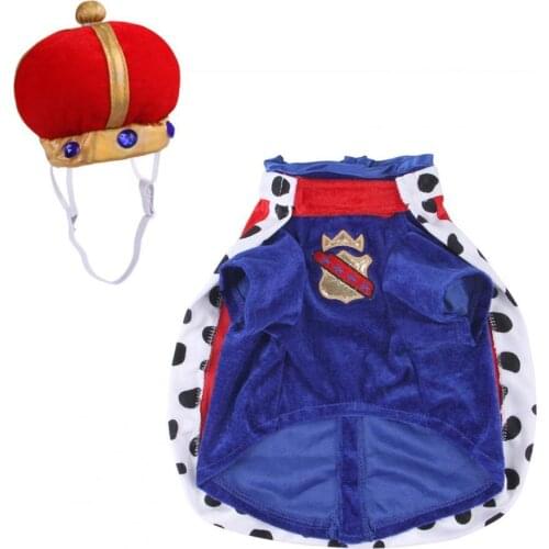 Funny Pet King Costume Photography Prop Creative Cosplay Prop Cotton Decorative Party Dog Cloth Hat Pet Supplies for Halloween