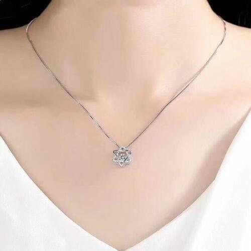 Fashion jewelry Zircon Beating heart crystal from Swarovskis S925 silver mothers day fashion necklace drop ochre personality