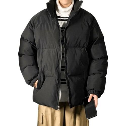 Chaqueta de invierno para hombre, chaquetas reflectantes de arco iris grueso, abrigo de parca, chaqueta holgada de Hip Hop a la