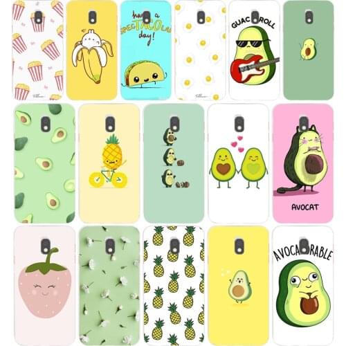96AA Cute cartoon avocado gift Soft Silicone Tpu Cover phone Case for Samsung Galaxy J2 J4 Prime J6 Plus J7 2016 2017 case