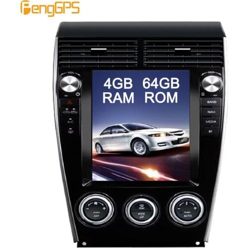10.4“ IPS Screen Android 9.0 Car GPS Navigation DVD Player for Mazda 6 2002-2015 Tesl Style 4G+64G Mirror Link HD Video Headunit