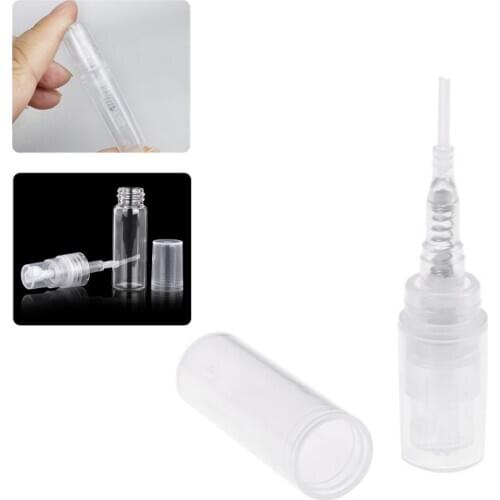 100Pcs Mini Clear 2ml Plastic Refillable Spray Bottle Perfume Sample Atomizer U2JD