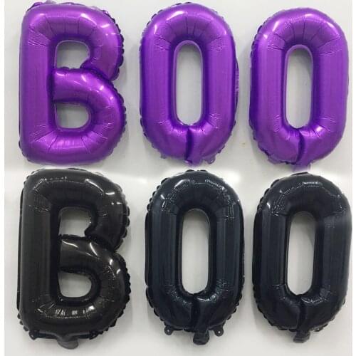 16 Inch Halloween Balloon BOO Letters Shopping Mall Background Wall Decoration Aluminum Film Balloon Set Wholesale