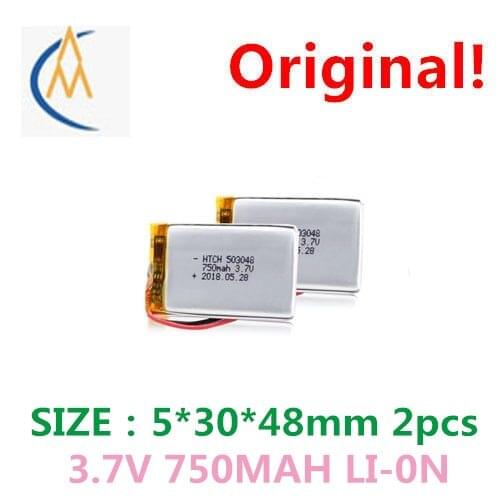 2PCS 503048 750 mah lithium-ion polymer battery 3.7 V bluetooth speakers LED rechargeable batteries wholesale battery navigator