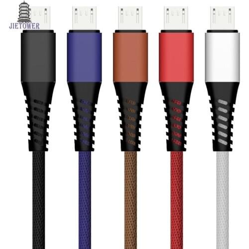 300pcs 5pin Micro USB Cable v8 2A Nylon Fast Charge USB Data Cable for Samsung LG Tablet Android Phone USB Charging Cord lead
