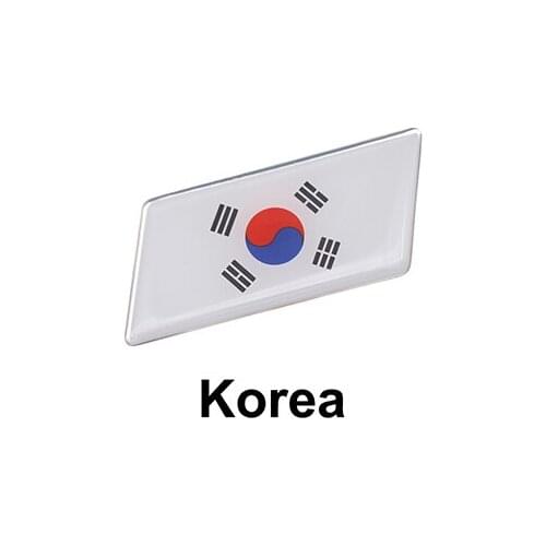 3D Auto South Korea Flag Fender Emblem Badge Motorcycle Fairing Decals Sticker Car Accessories
