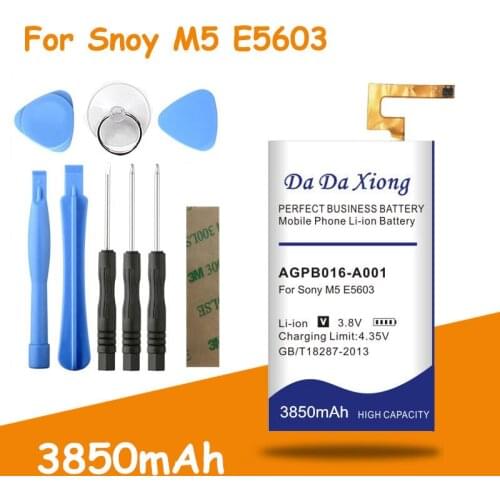 3850mAh AGPB016-A001 Battery for Sony Xperia M5 Battery M 5 E5603 E5606 E5653 E5633 E5643 E5663 E5603 E5606 + free tools