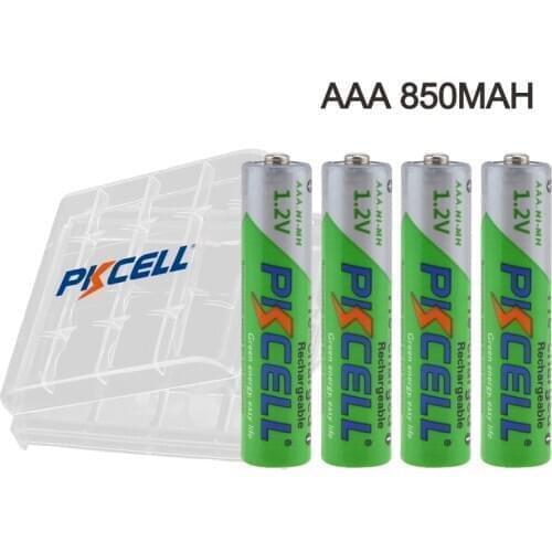 PKCELL AAA Battery 850mAh 1.2V NI-MH AAA Low self discharge 3A Rechargeable batteries pila battery For Digital camera