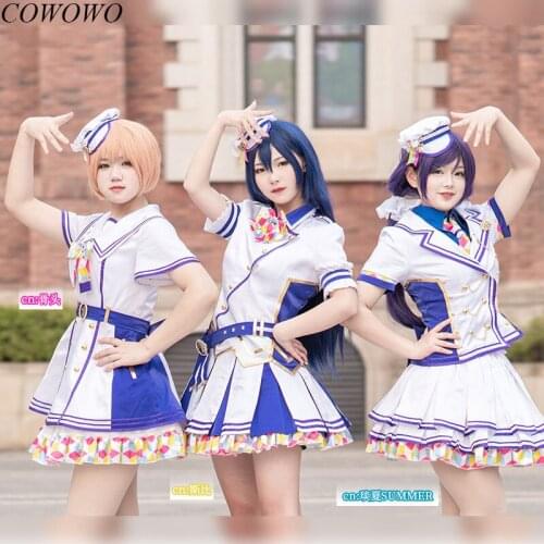 Anime!LoveLive SIF ALL STARS The 1st Anniversary Aqours School Idol Festival Lovely Team Uniforms Cosplay Costume Stage Suit NEW