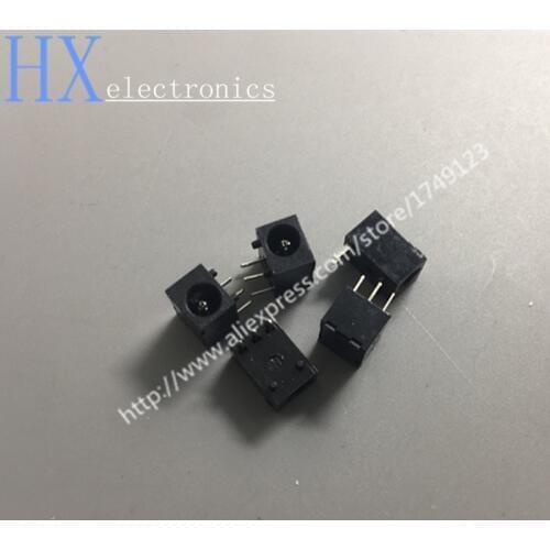 Free shipping 100PCS DC Power 3Pin Supply Socket Connector DC003 needle 1.3mm DC-003