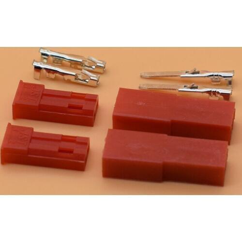 Free shipping,50set/lot JST Connector Plug 2pin Female, Male and Crimps RC battery connector for Auto,E-Bike,boat,LCD,LED ect