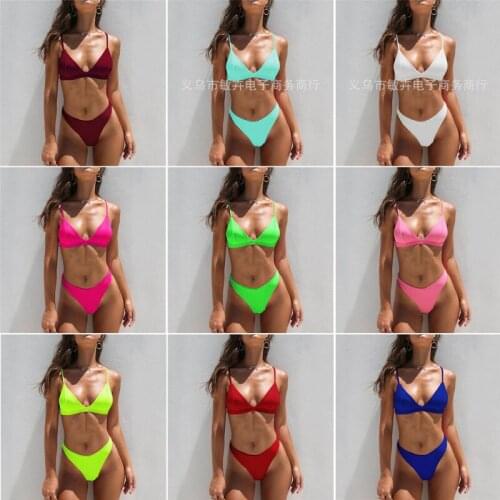 Bikini 2021 Solid Swimsuit Women Swimwear Push Up Bikini Set Sexy Biquini Brazilian Summer Beach Bathing Suit Swim Wear