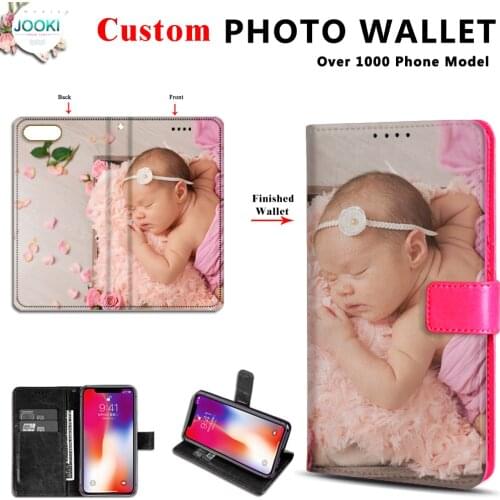 ForiPhone SE 2020 personal photo Leather Magnetic Flip Wallet Case Cover foriPhone SE 12 Pro Max Custom Wallet Phone Cover