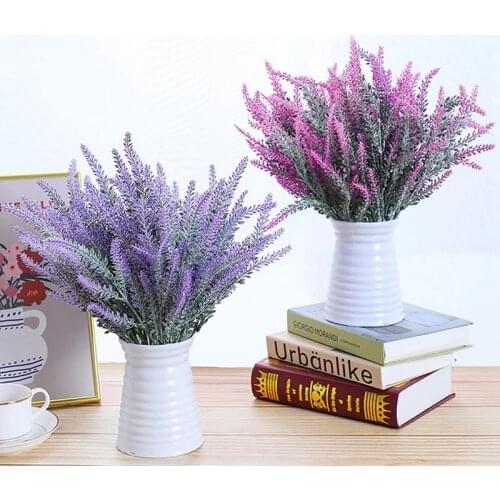 Wedding Party Artificial Flowers Lavender Fake Bridal Bouquet Party Home Decor Decorations Artificial Flowers