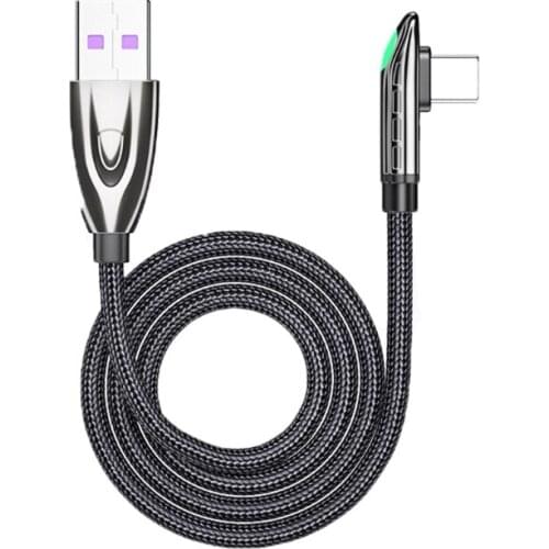 53CC Type c Fast Charging Elbow Data Cable for Smartphones Safe USB Cables Interconnects 1/2/0.5 M USB Cables